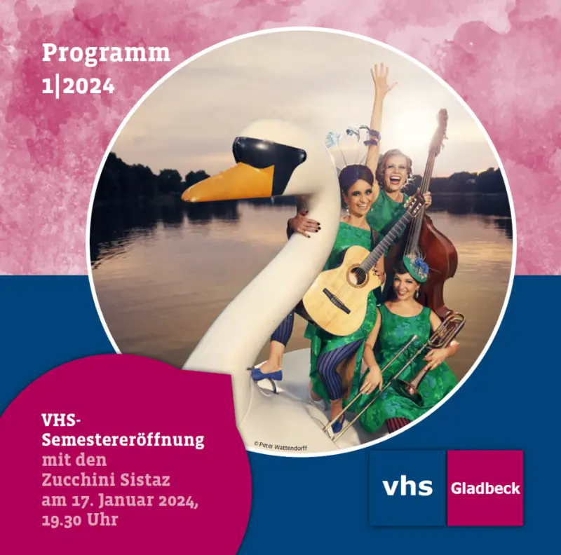 Titelbild Programmheft 1/2024 VHS Gladbeck